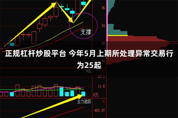 正规杠杆炒股平台 今年5月上期所处理异常交易行为25起