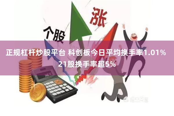 正规杠杆炒股平台 科创板今日平均换手率1.01% 21股换手率超5%