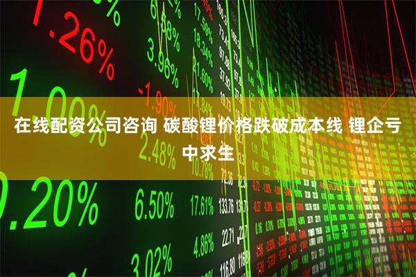 在线配资公司咨询 碳酸锂价格跌破成本线 锂企亏中求生